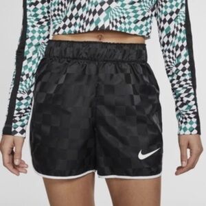 Nike Women's Checkered Black Athletic Shorts